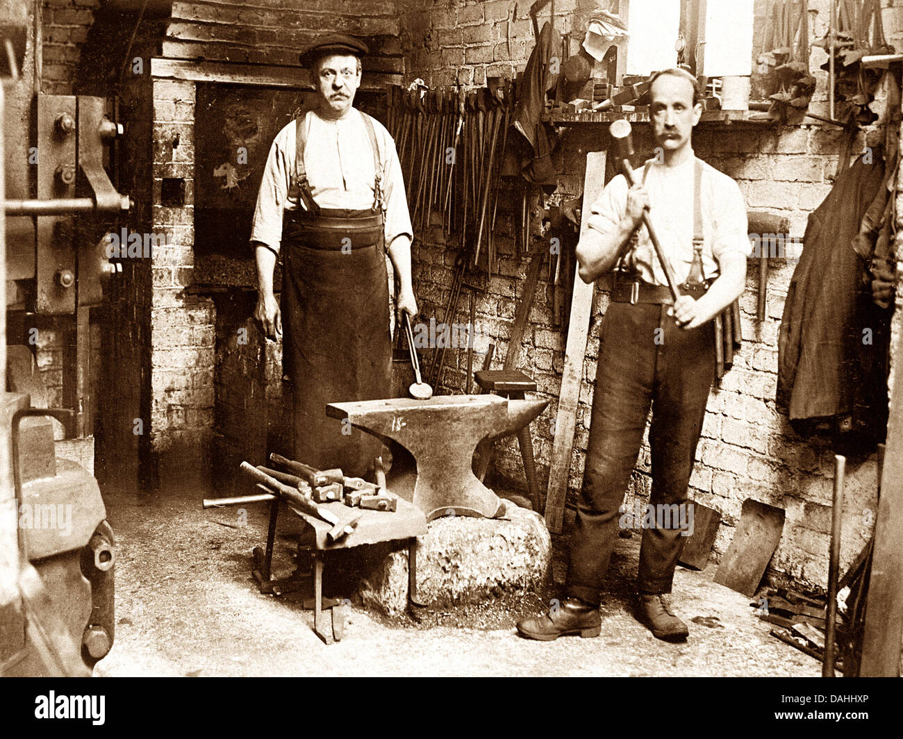 Blacksmith early 1900s Stock Photo