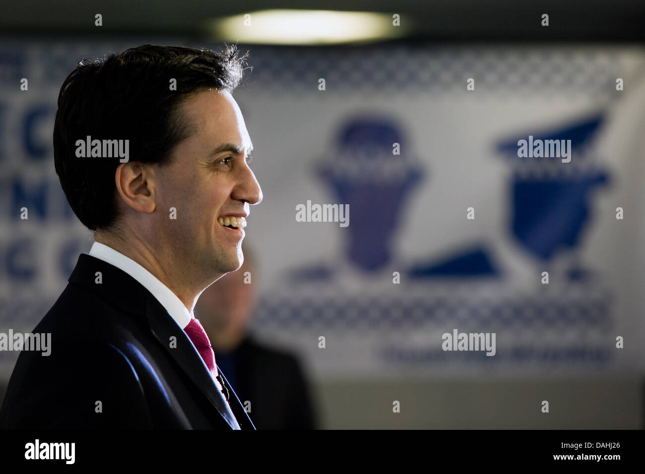 Ed Miliband launches the Labour party's Police and Crime Commissioner ( PCC ) election Stock Photo