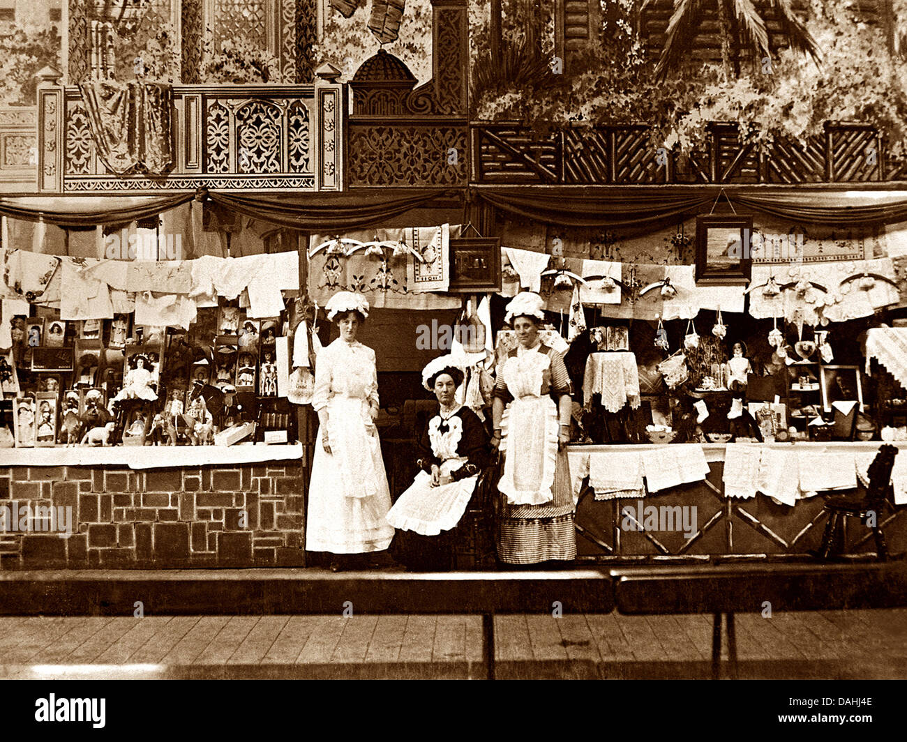 Haberdashery Shop Victorian period Stock Photo Alamy