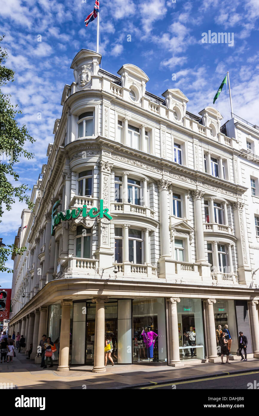 Fenwick Department Store on New Bond Street, London, UK Stock Photo