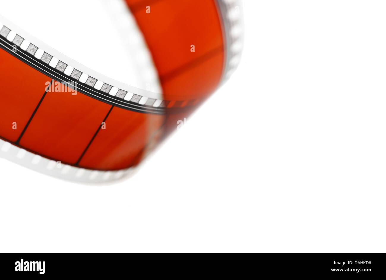 Detail of a red movie film isolated on white Stock Photo Alamy