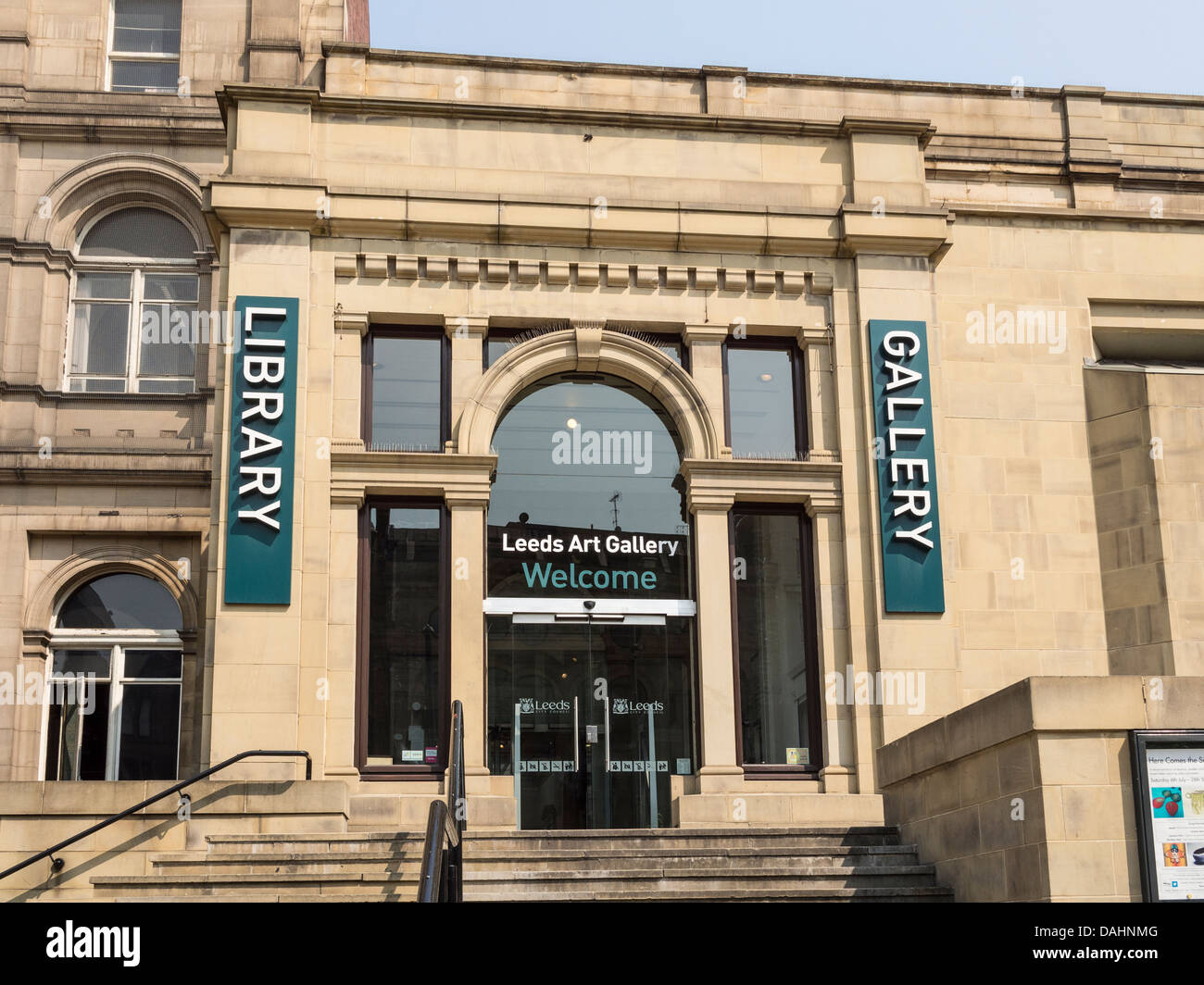 Art Gallery entrance Leeds Yorkshire UK Stock Photo Alamy