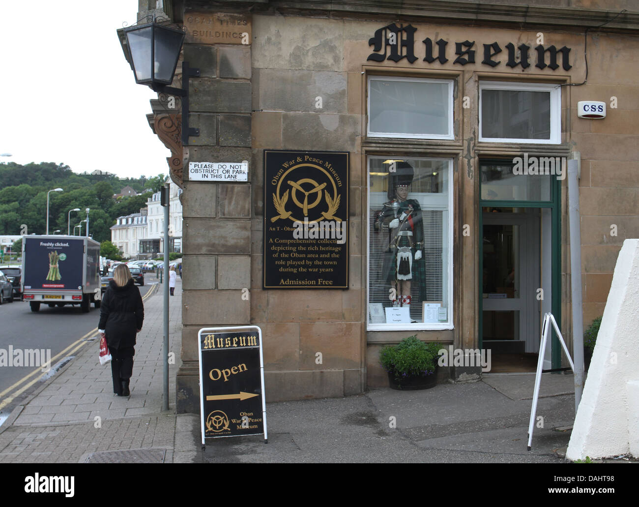 Exterior of the Oban war and peace museum Scotland June 2013 Stock ...