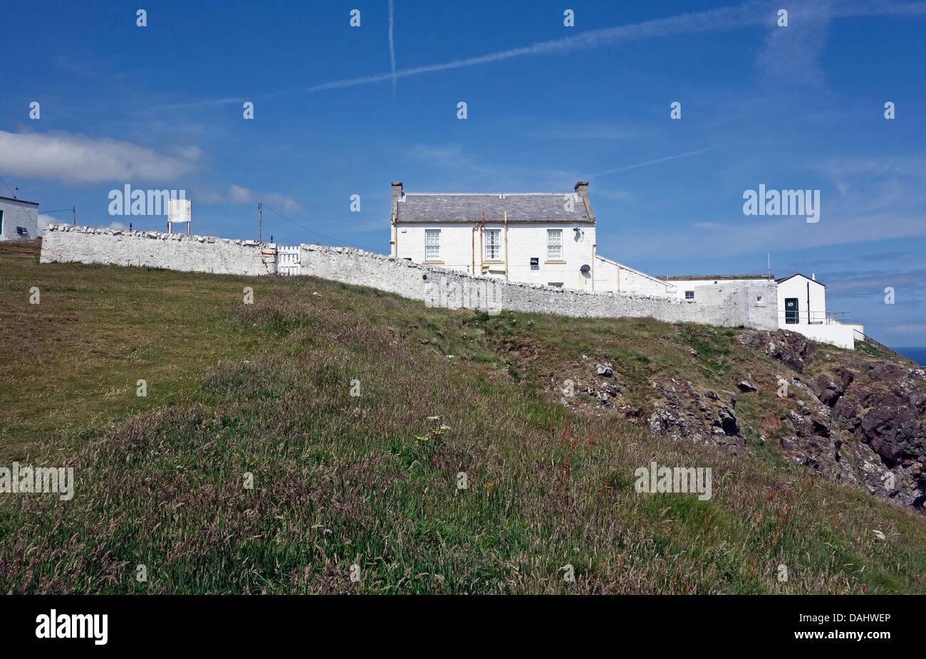 St. Abb's Head Lighthouse buildings by St. Abbs in East Lothian
