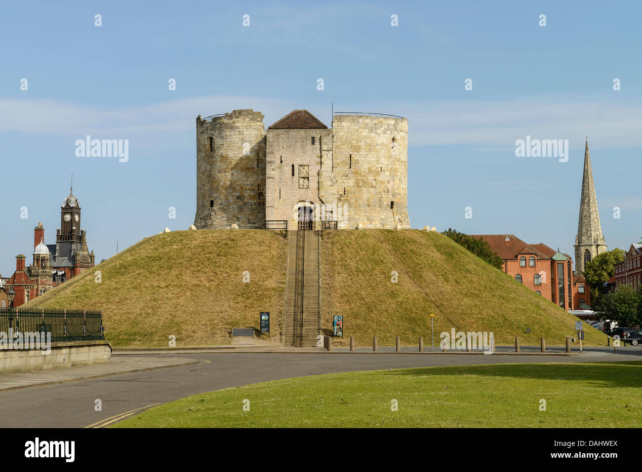 Cliffords Tower York city centre UK Stock Photo