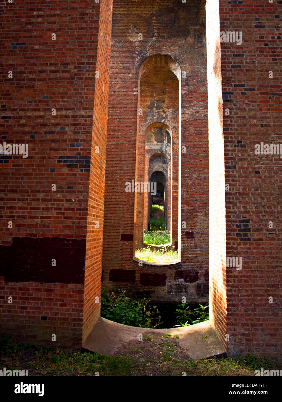 Detail of Dollis Brook Viaduct, the highest point on the London