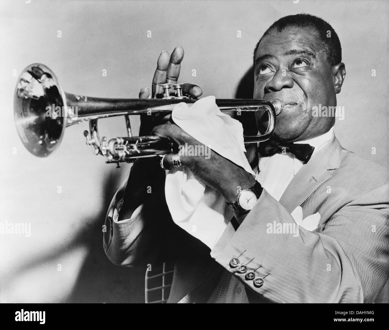 LOUIS ARMSTRONG (19011971) US jazz trumpet player about 1953 Stock