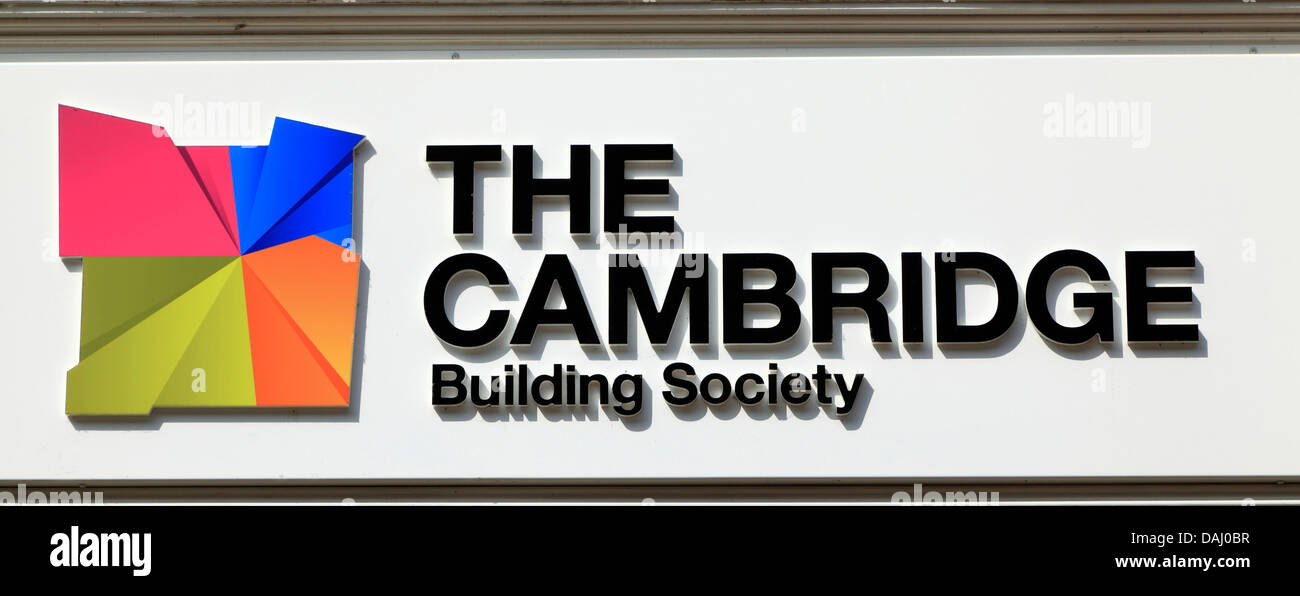 Cambridge Building Society, sign, logo Stock Photo
