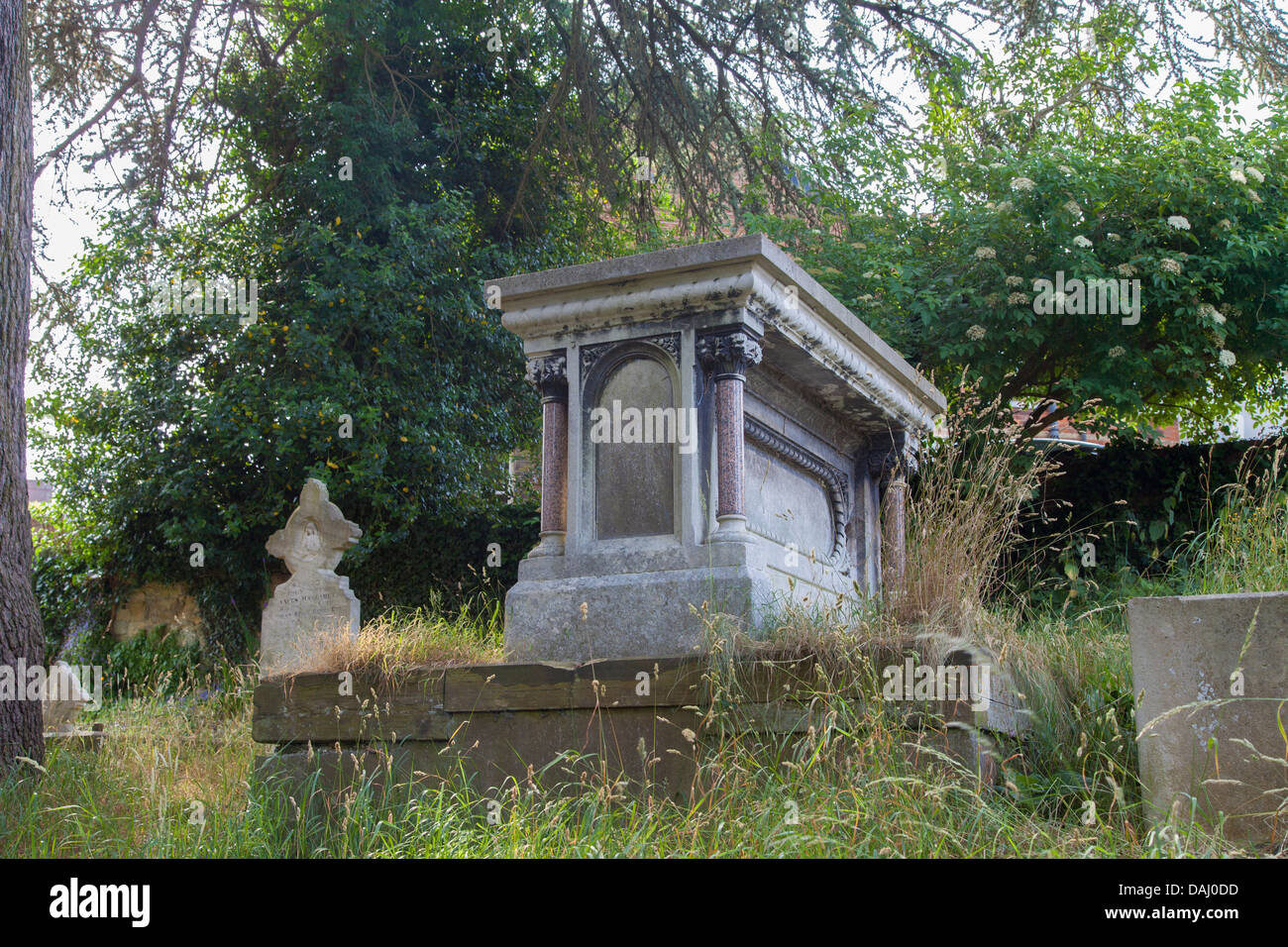 Gravestones, Woodbury Park cemetery , Tunbridge Wells, Kent, UK Stock