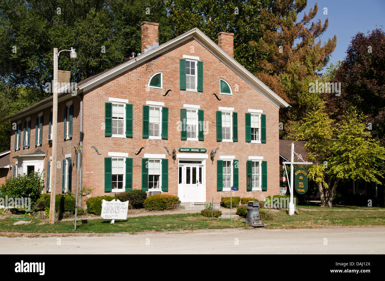 Mason House Inn, Bentonsport, Iowa, United States of America Stock Photo