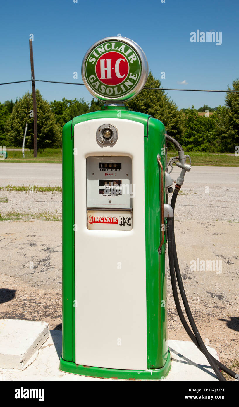 Antique Sinclair HC gasoline pump, 2013. Stock Photo
