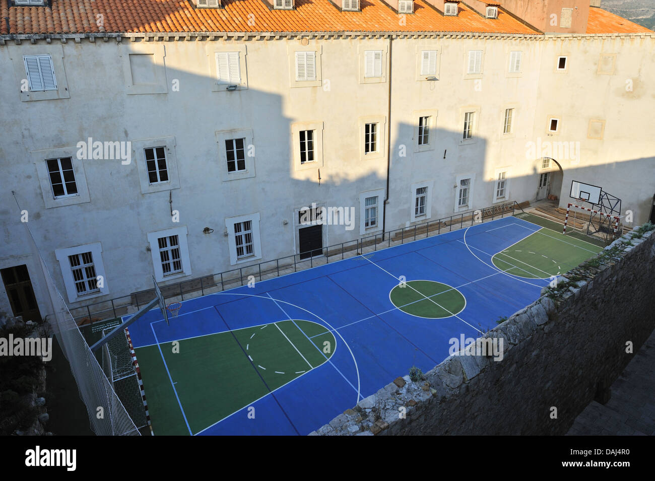 Basketball court, Old Town, Dubrovnik, Croatia Stock Photo Alamy