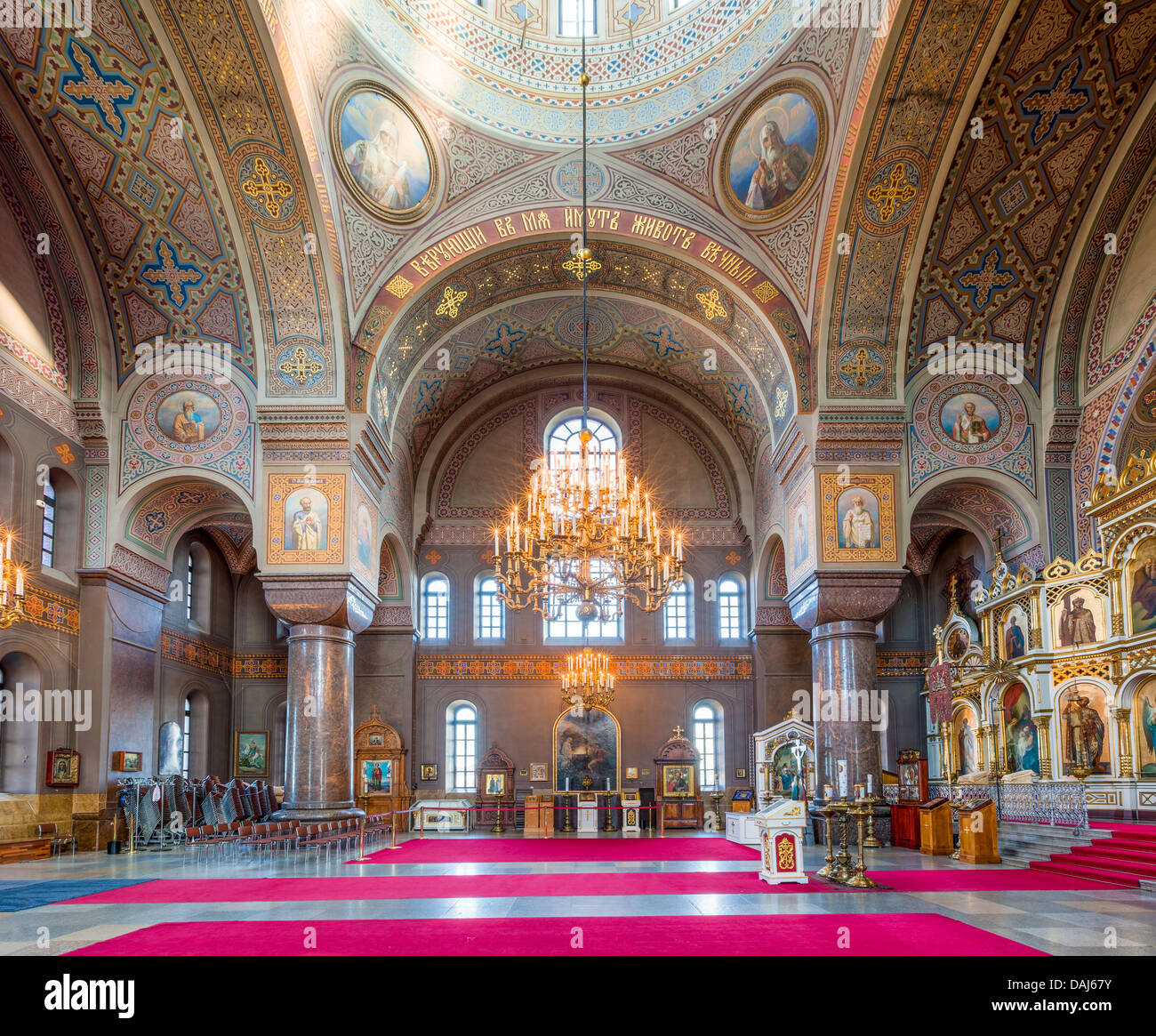 Interior of Uspenski Cathedral in Helsinki, Finland Stock Photo