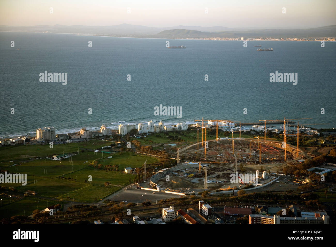 Seen Signal Hill construction cranes rise above site new Greenpoint