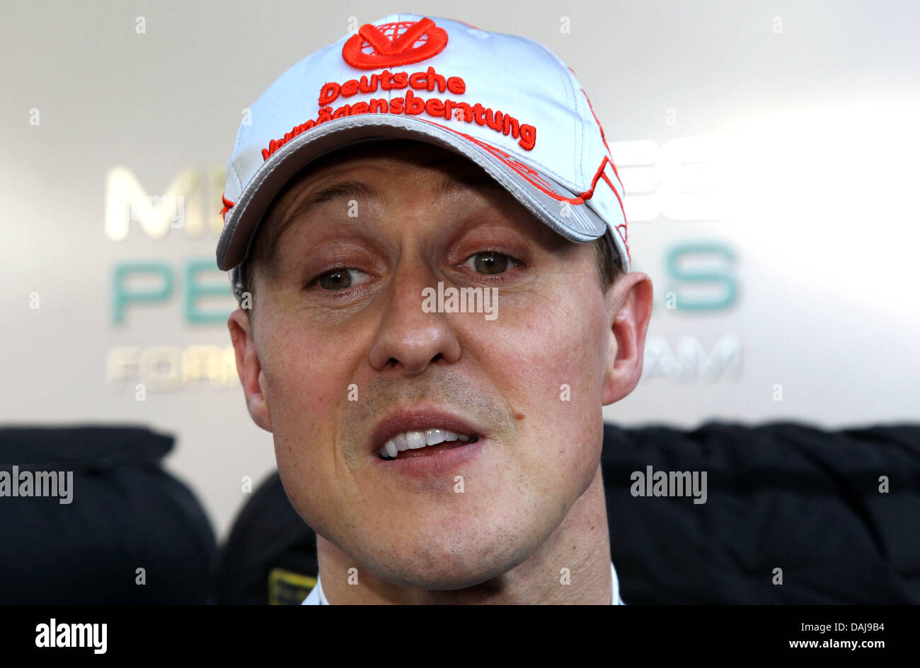 The picture shows the German Formula One driver Michael Schumacher of