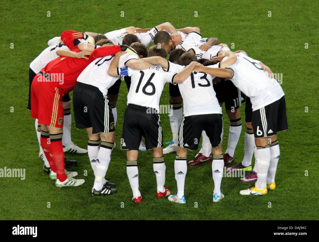 German team prior to the UEFA Euro 2012 qualifying group A soccer match between Germany and Kazakhstan at the Fritz-Walter stadium in Kaiserslautern, Germany, 26 March 2011. Germany won 4:0. Photo: Roland Holschneider dpa/lrs Stock Photo