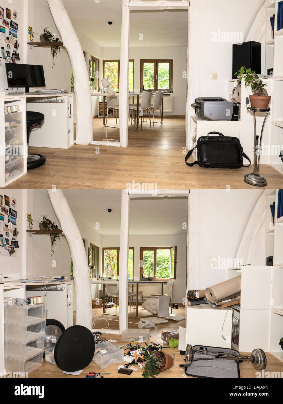 Messy Room Before And After Stock Photos Messy Room Before