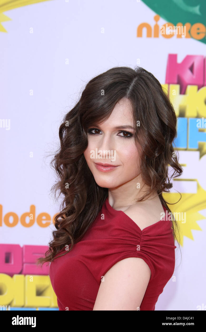 American actress  Erin Sanders attends the Nickelodeon Kids' Choice Awards at Galen Center in Los Angeles, USA, 02 April 2011. Photo: Hubert Boesl Stock Photo