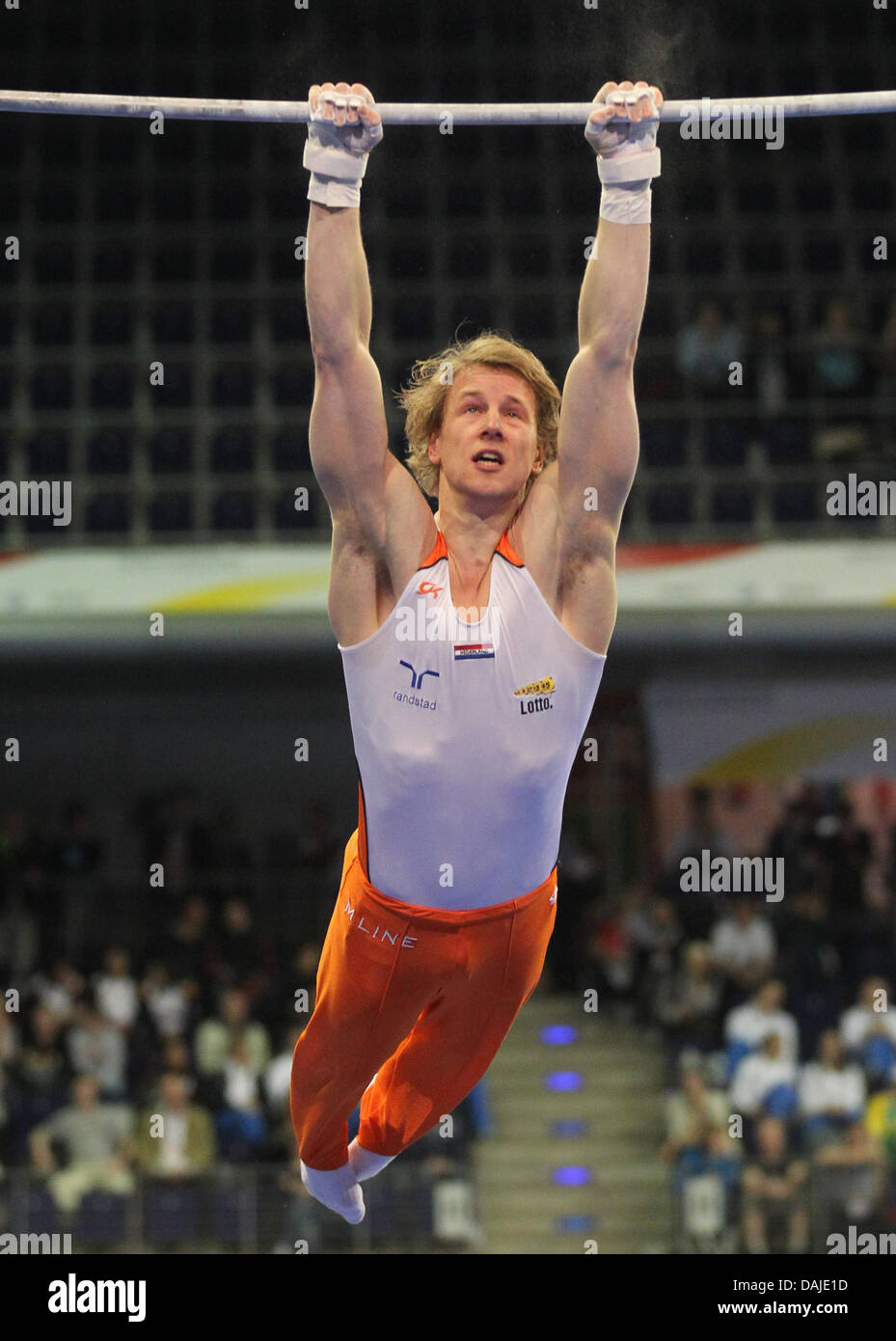 Epke Zonderland From The Netherlands Performs At The Gymnastics European Championships Men S Qualifications High Bars At Max Schmeling Hall In Berlin Germany 07 April 2011 Photo Jan Woitas Stock Photo Alamy