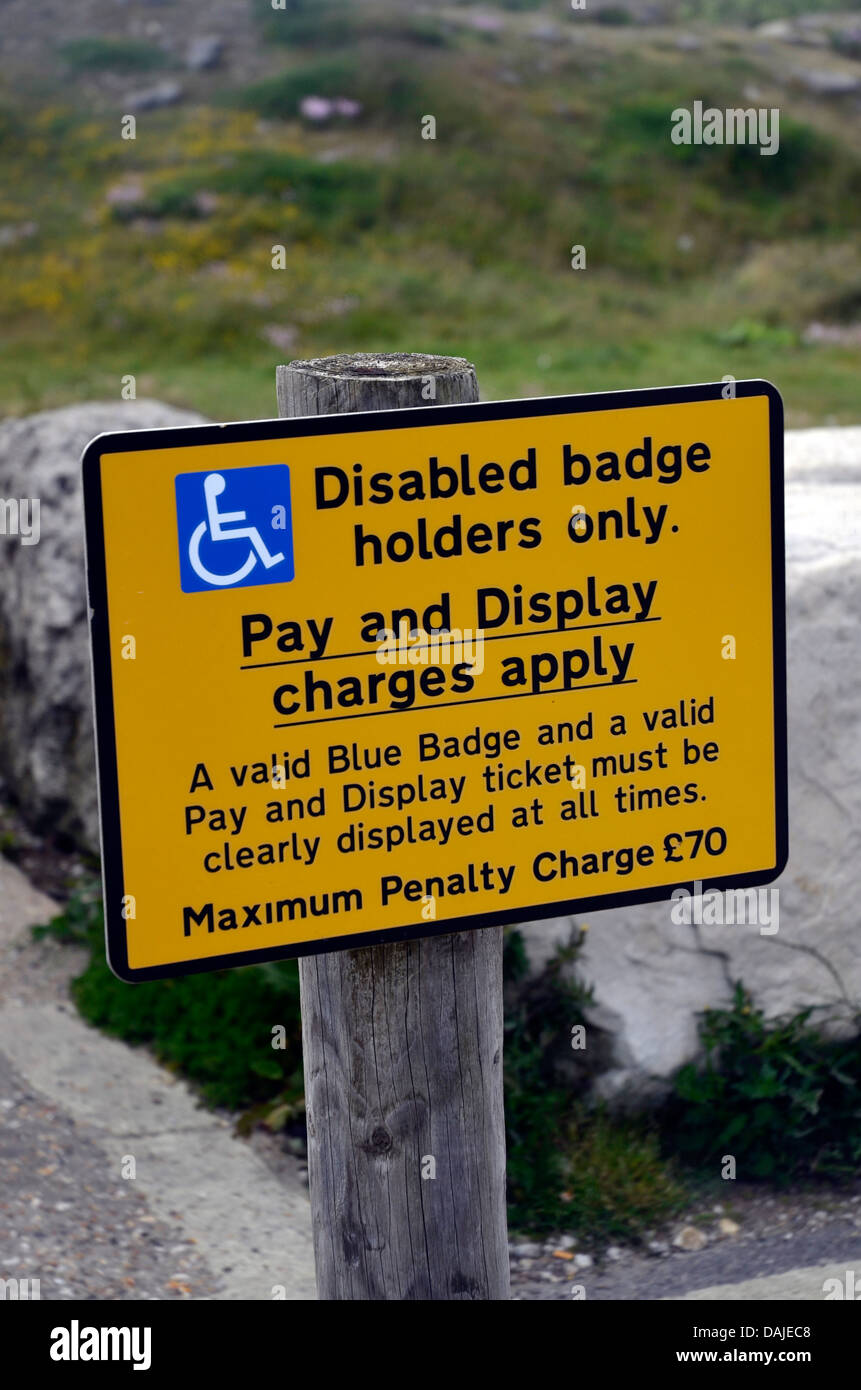 disabled parking sign Stock Photo
