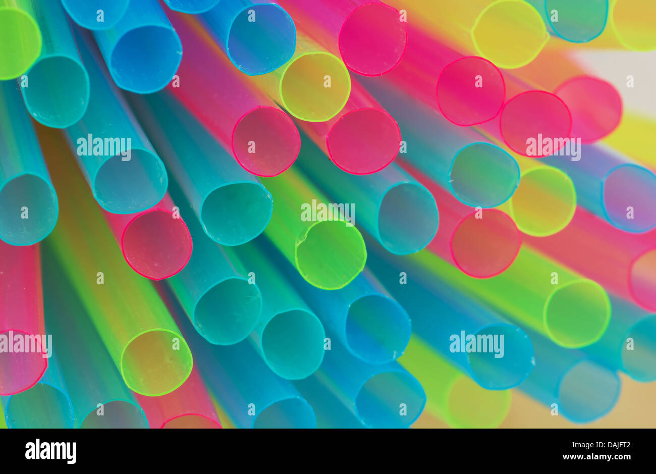 Mix of plastic colored drinking straws Stock Photo Alamy