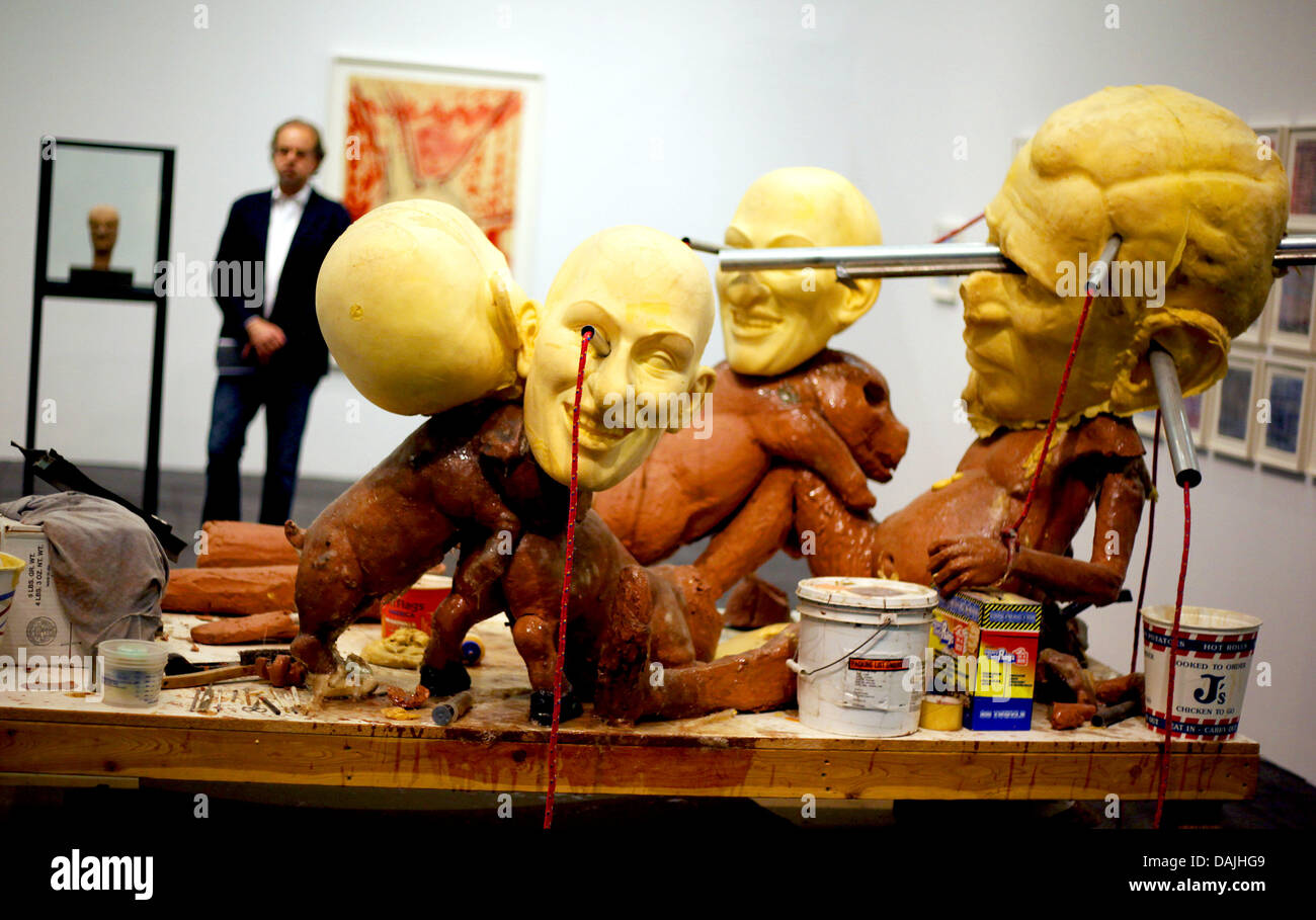 A Visitor Looks At The Sculpture Puppet By Paul Mccarthy At The Stand Of The Gallery Hauser Wirth At The Artcologne In Cologne Germany 12 April 11 The Artcologne Sees Its