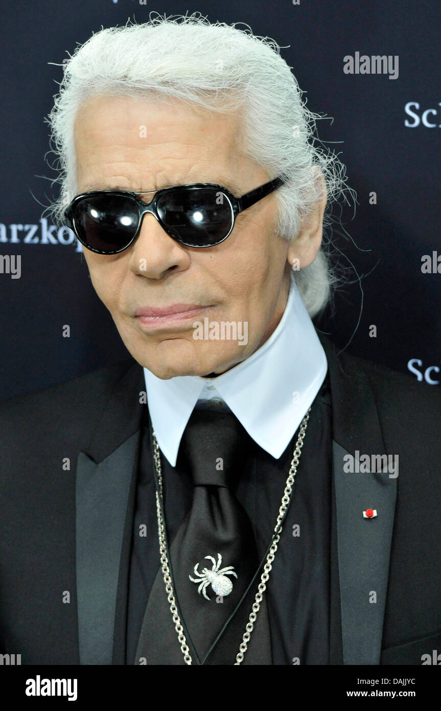 German fashion designer Karl Lagerfeld poses during the opening party ...