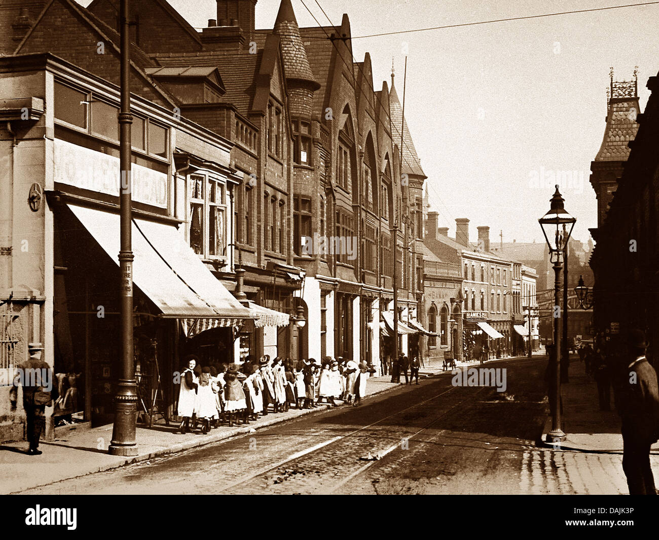 Longton Stafford Street early 1900s Stock Photo Alamy