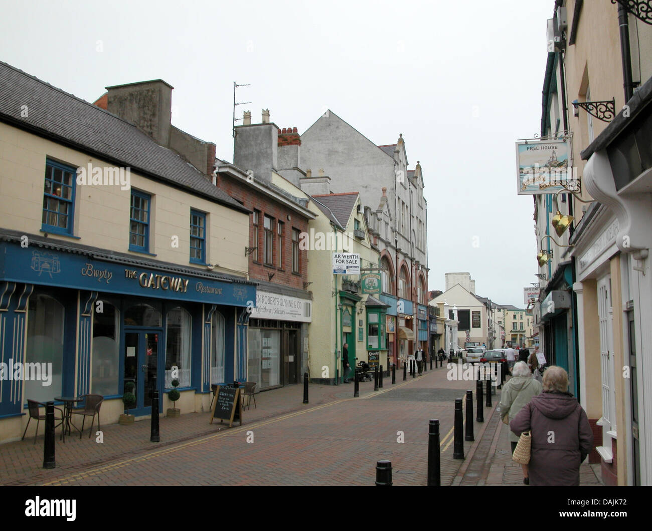 The shopping street of Holyhead on the island of Anglesey, Wales, 14