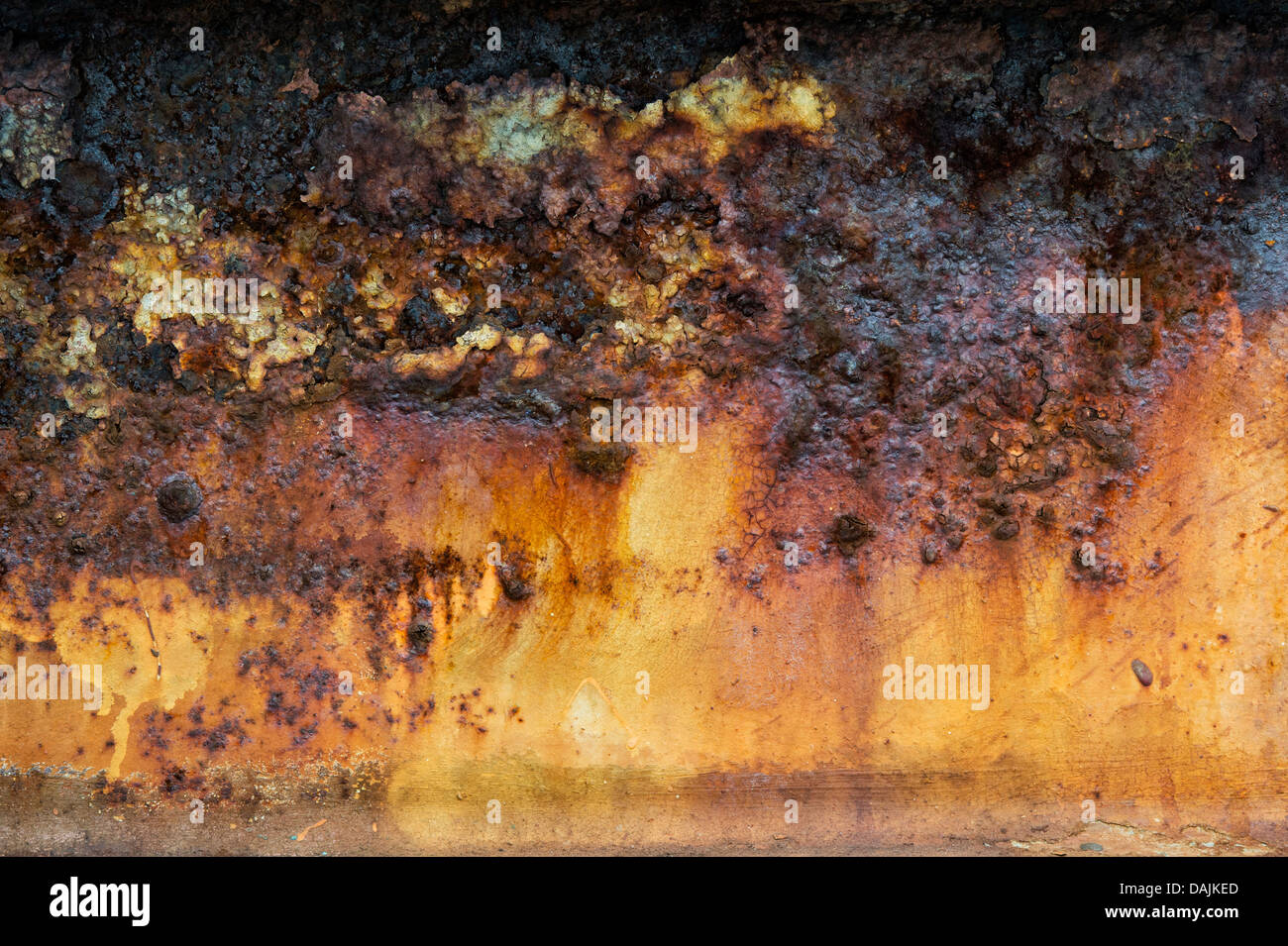 Rust pattern on a steel girder Stock Photo