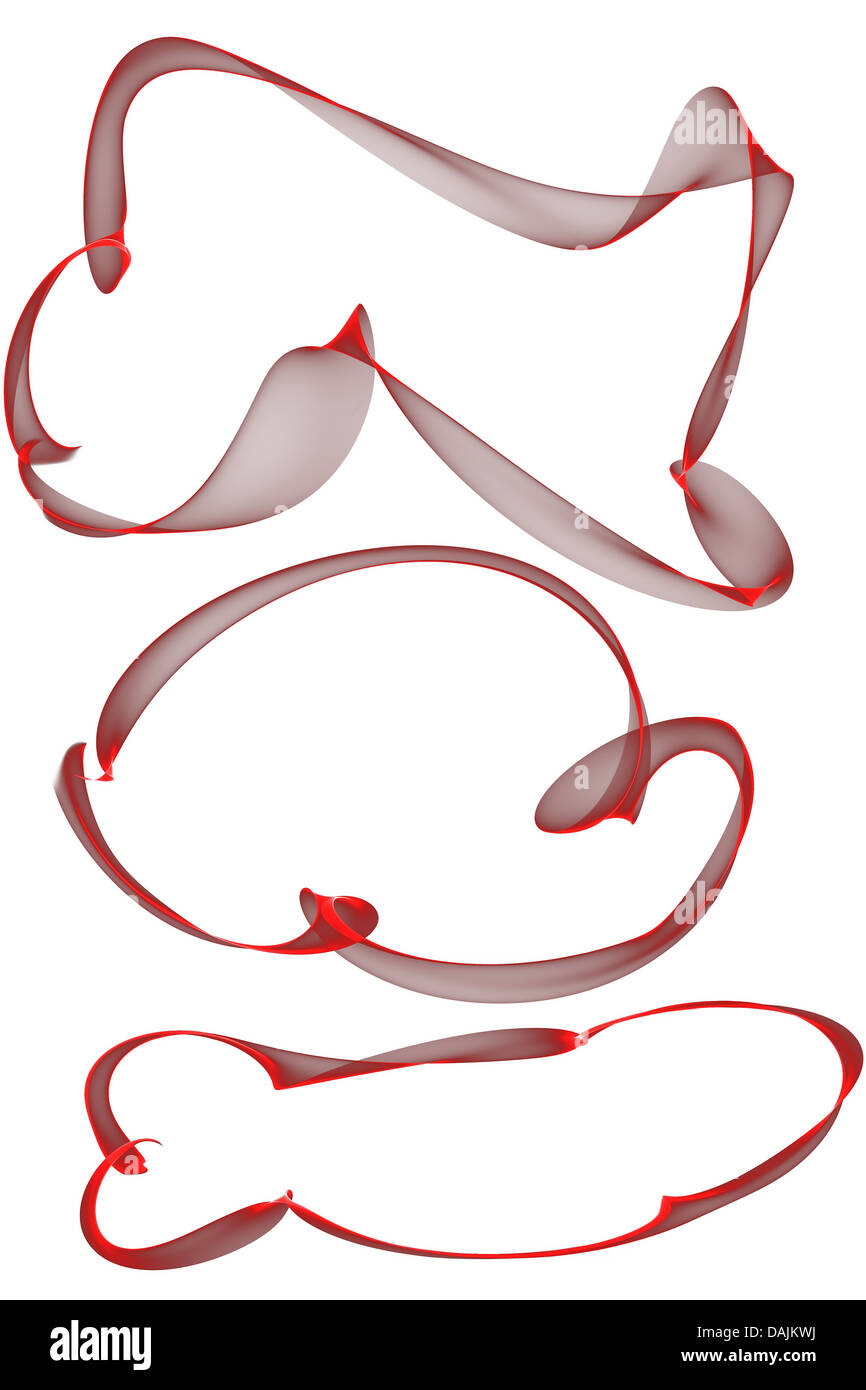 abstract red ribbon frames Stock Photo - Alamy