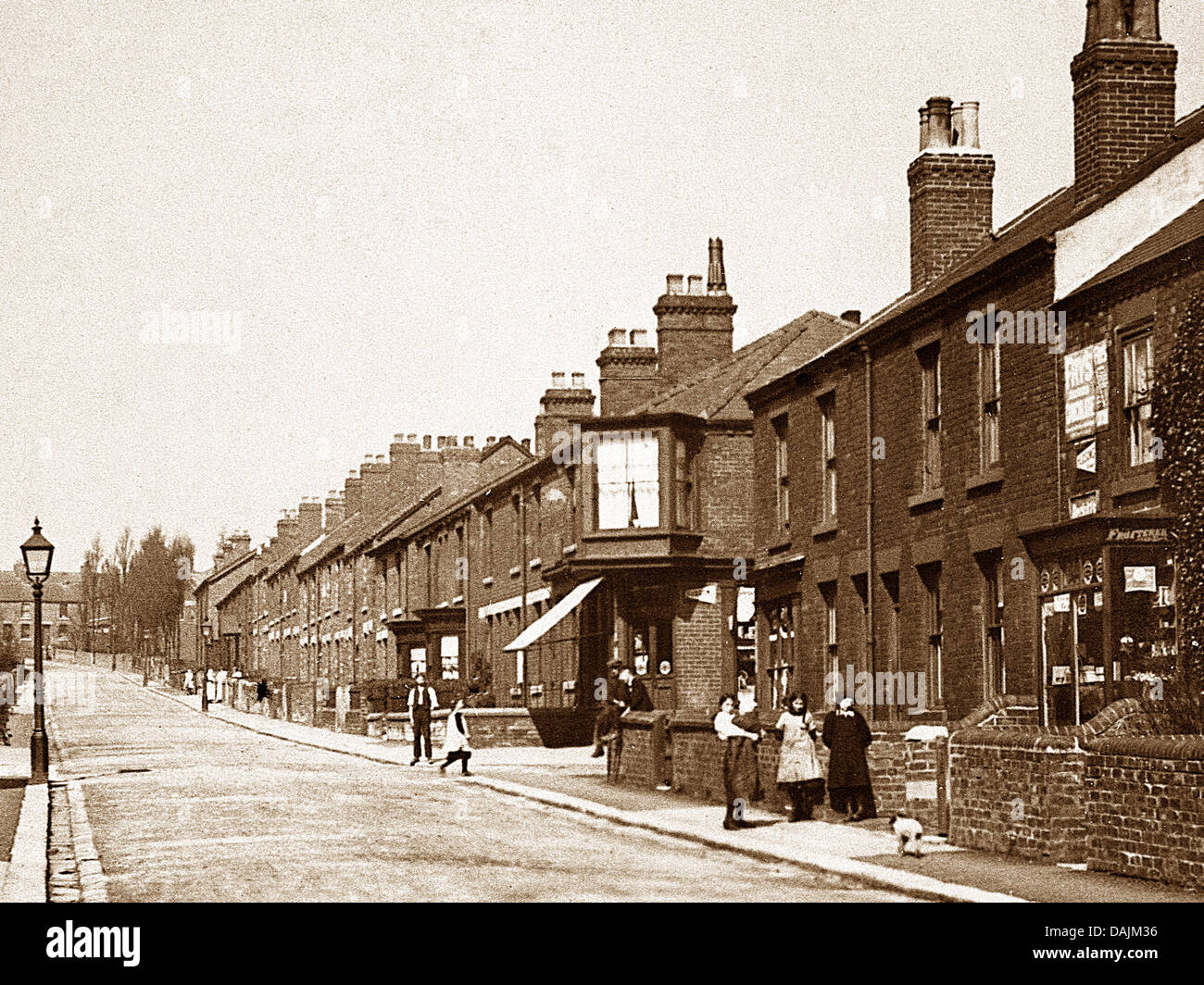 Chesterfield New Whittington Wellington Street early 1900s Stock Photo
