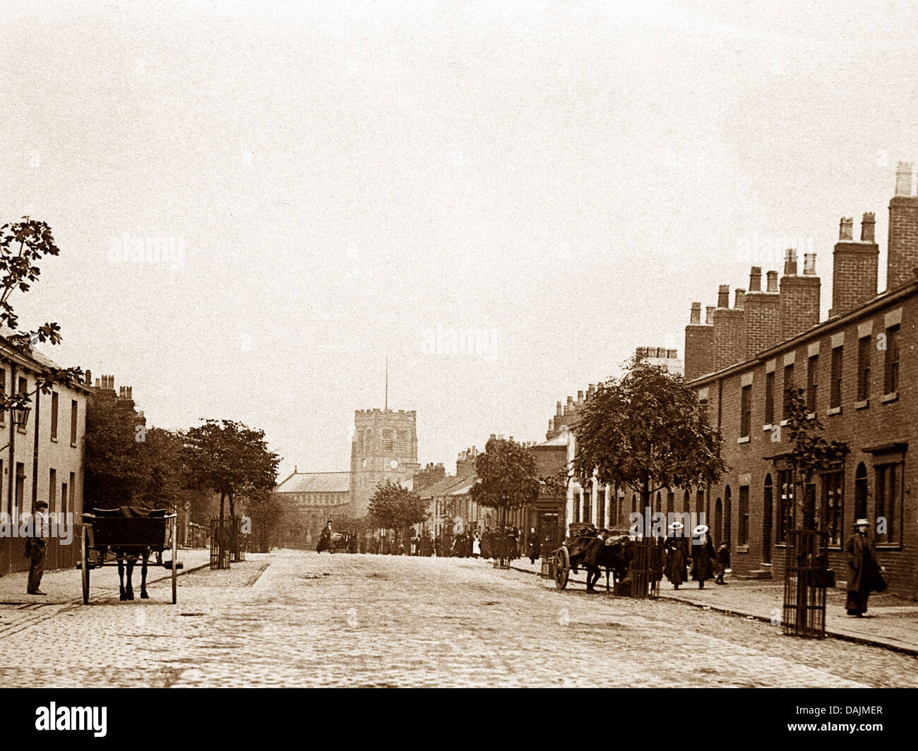 Newton le Willows High Street early 1900s Stock Photo