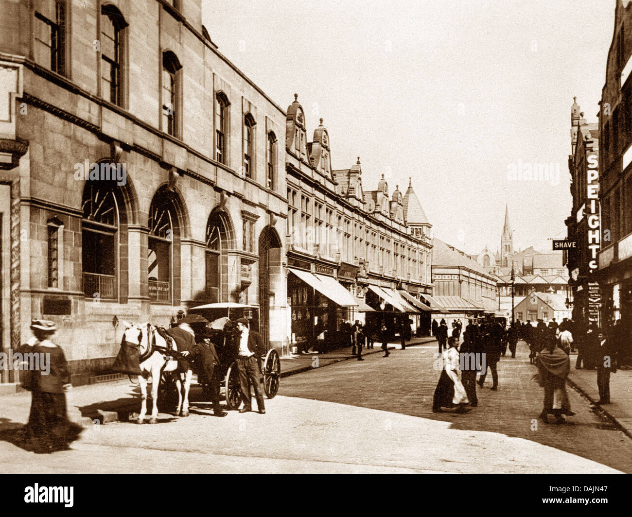 Dewsbury Corporation Street early 1900s Stock Photo Alamy