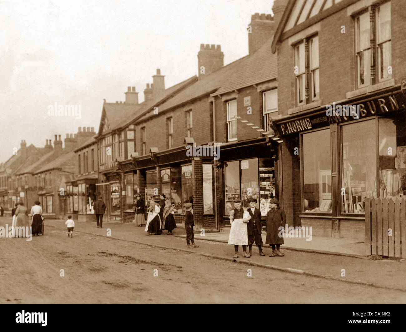Dinnington Laughton Road early 1900s Stock Photo Alamy