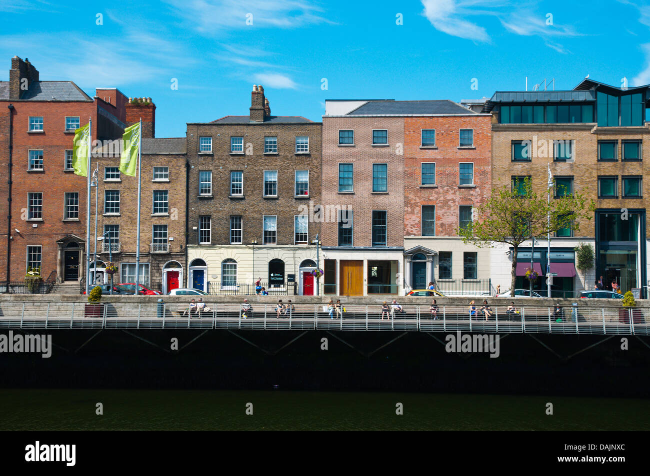 Ormond Quay Lower street riverside Liffey central Dublin Ireland Europe