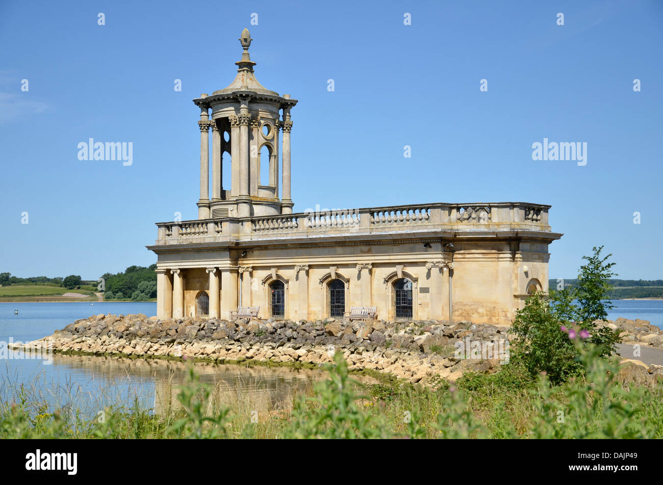 Normanton Church on Rutland Water Stock Photo - Alamy