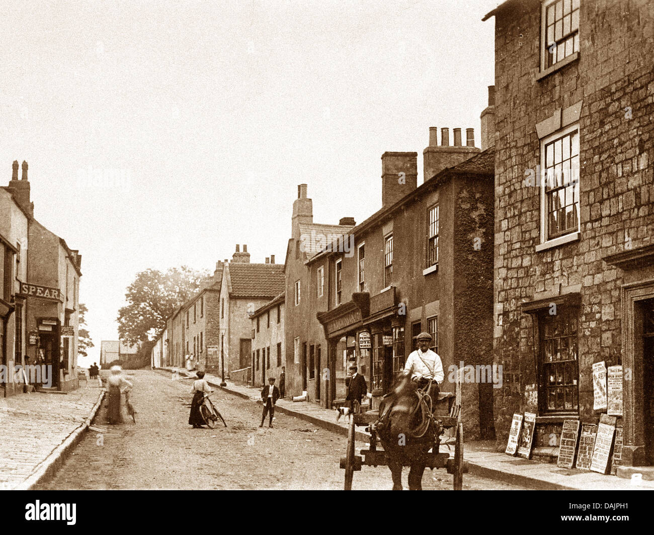 Sherburn in Elmet High Street early 1900s Stock Photo Alamy