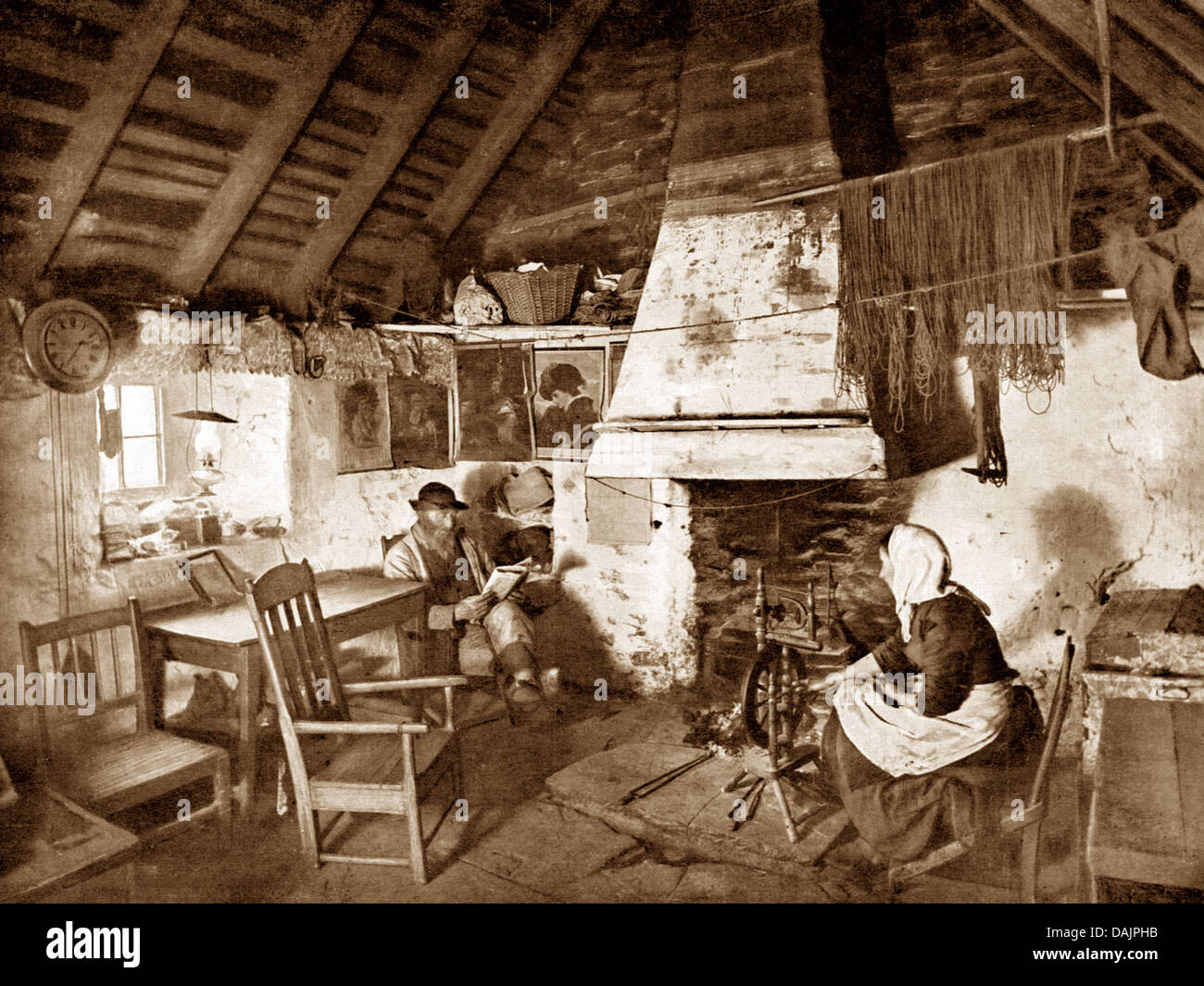Shetland Crofters' Cottage Victorian period Stock Photo