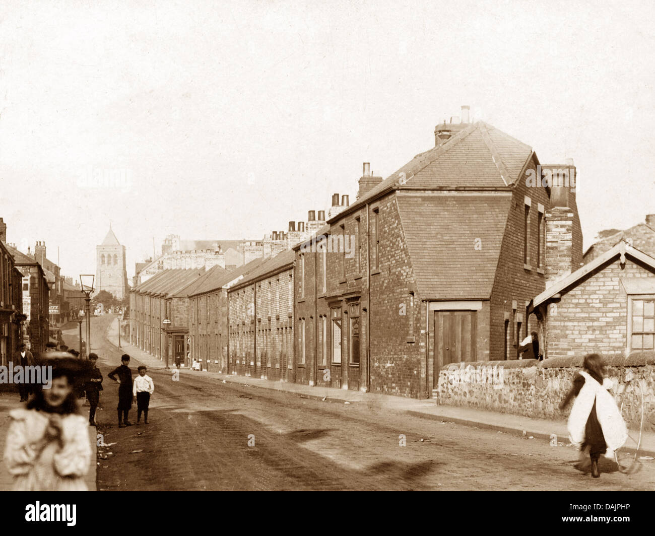 Shildon Main Street early 1900s Stock Photo Alamy