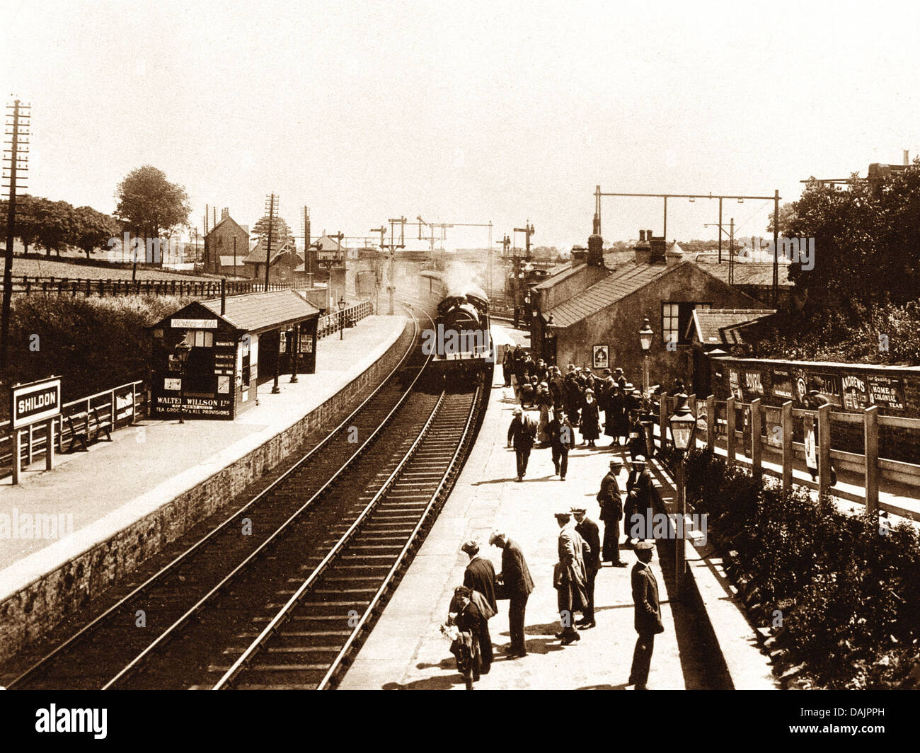 Shildon Railway Station Probably 1920s Stock Photo - Alamy