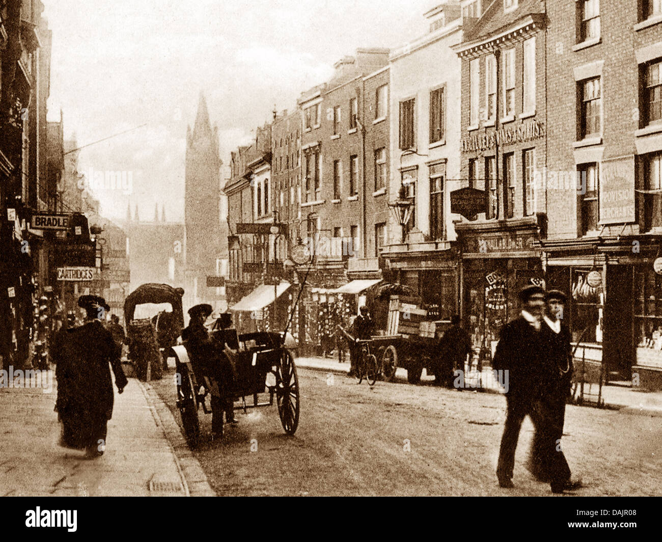 Shrewsbury Pride Hill early 1900s Stock Photo