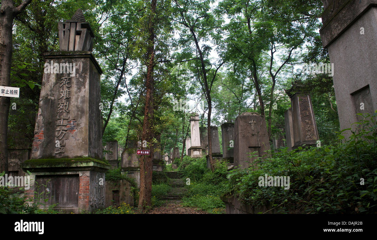 Cultural Revolution Cemetery in Chongqing, China. 10-May-2013 Stock Photo