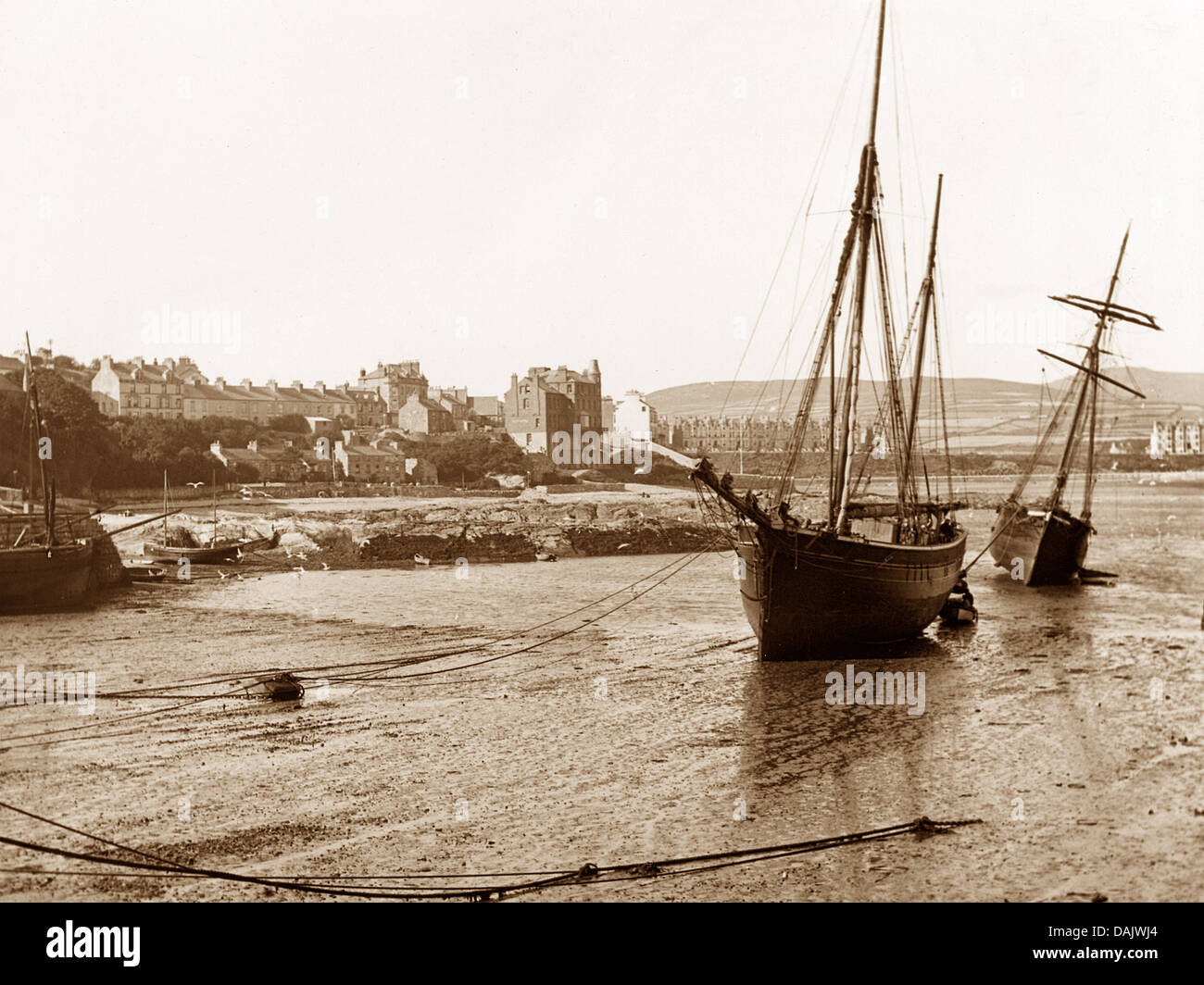 Port St. Mary Isle of Man early 1900s Stock Photo