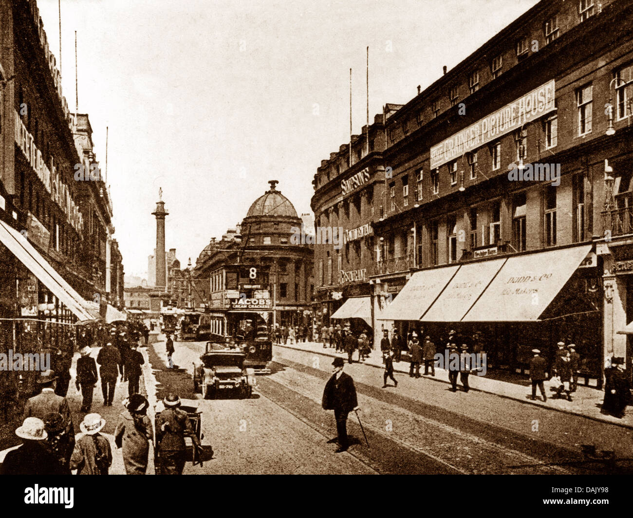 NewcastleUponTyne Grainger Street probably 1920s Stock Photo Alamy