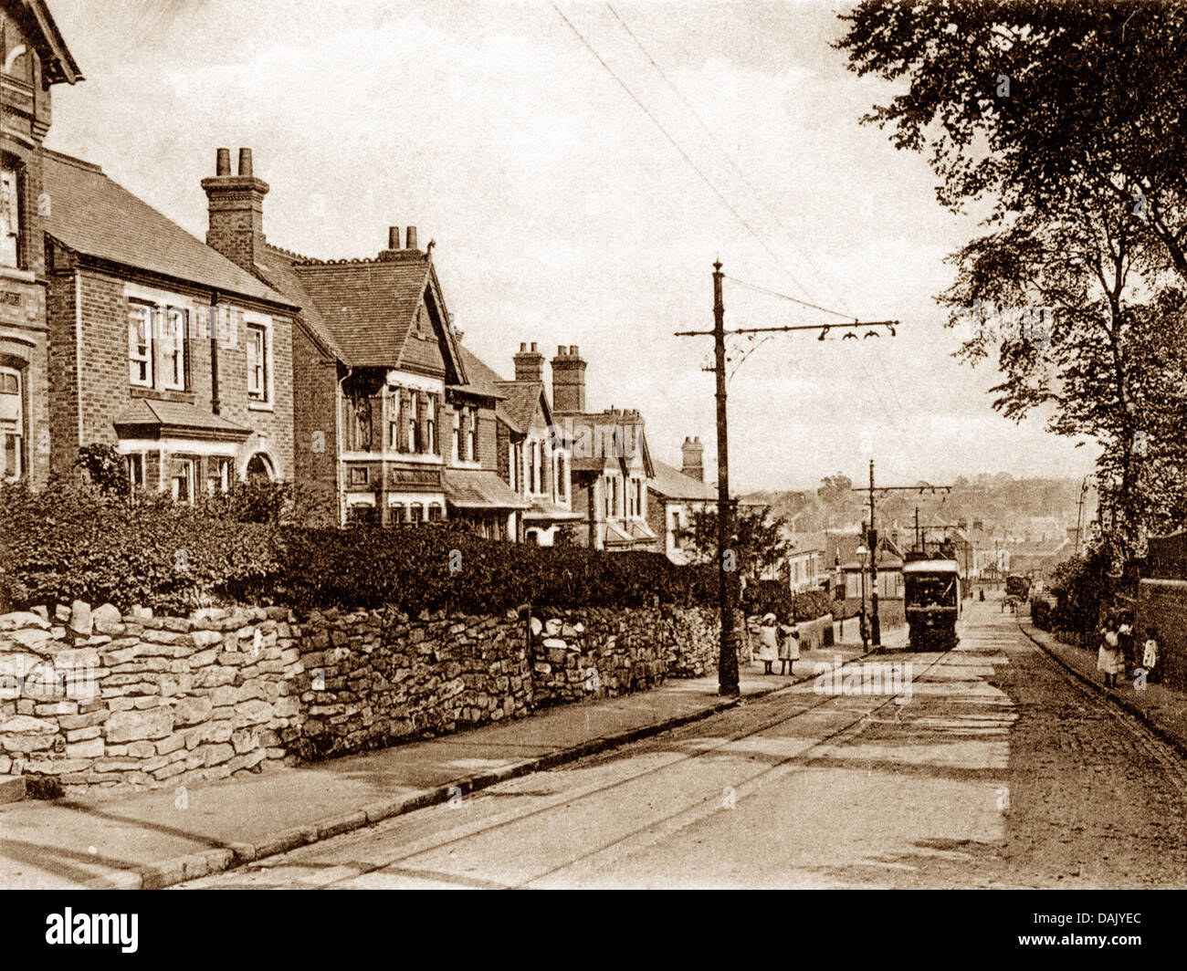 AshbydelaZouch Burton Road early 1900s Stock Photo Alamy