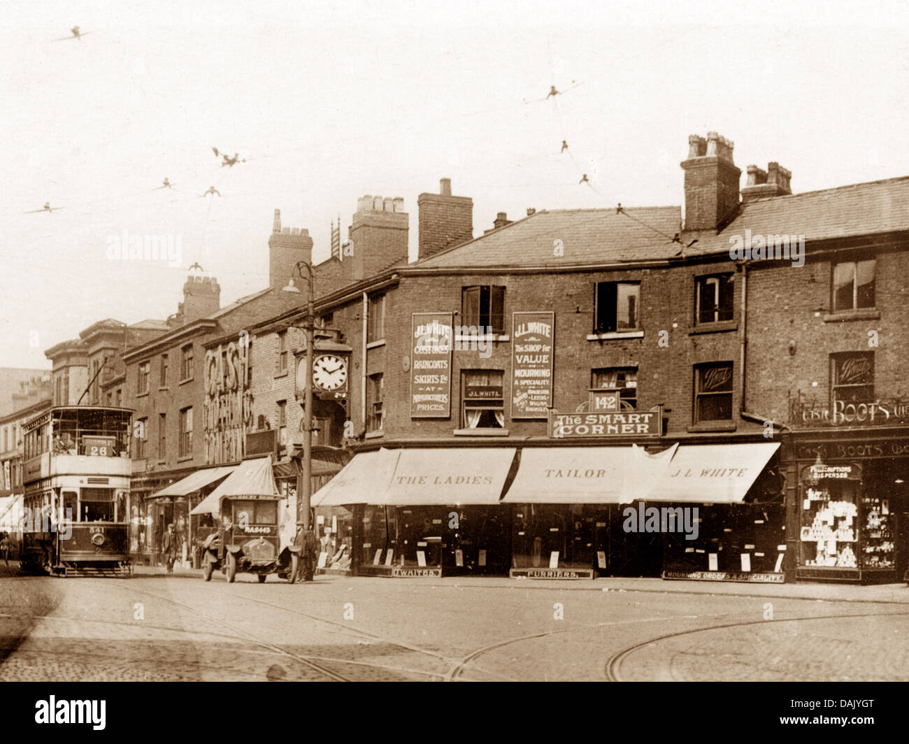 Ashton-under-Lyne Old Square early 1900s Stock Photo