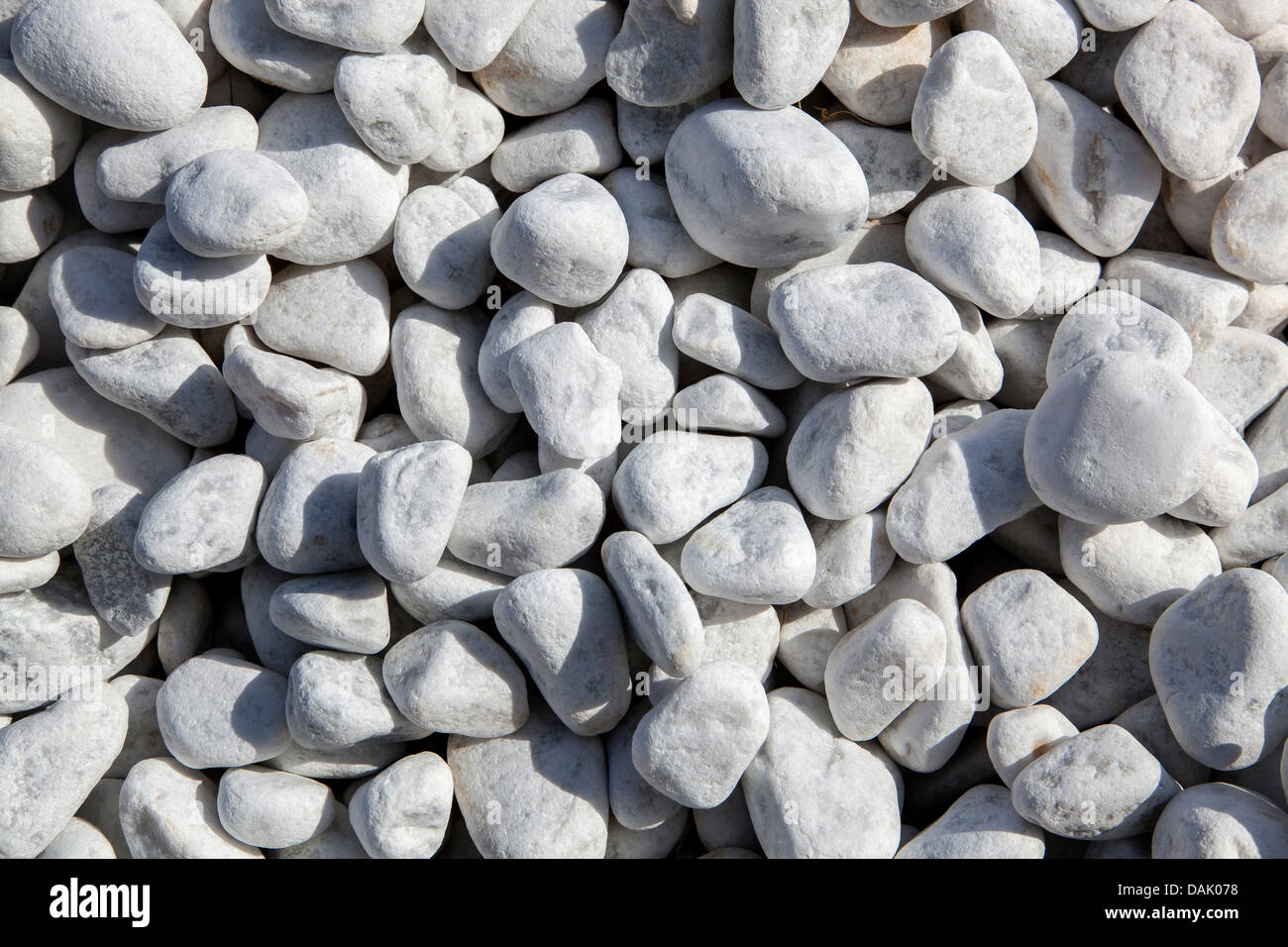 Carrara marble gravel, pebbles Stock Photo