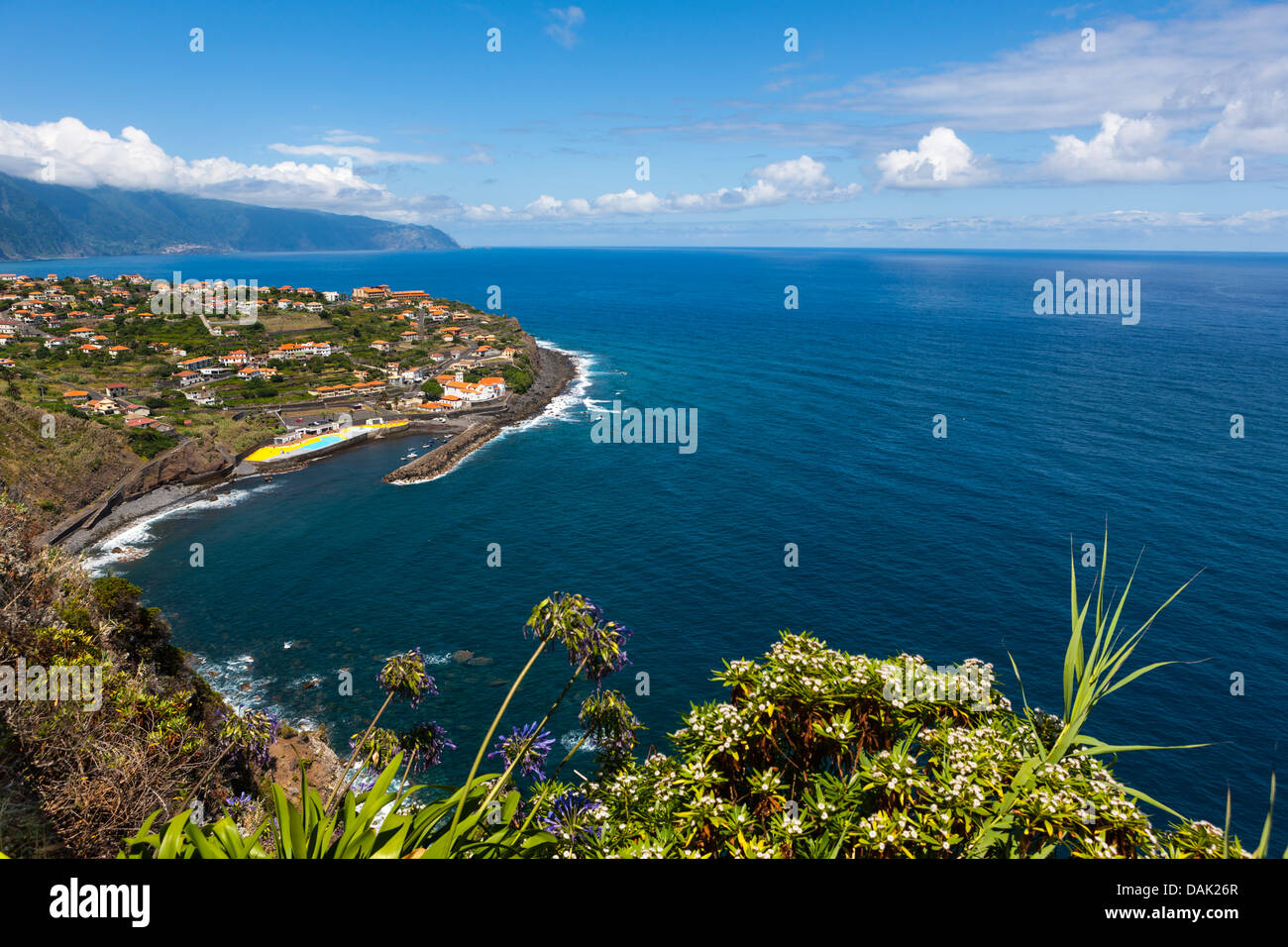 Portugal, Cliffs of Madeira in Ponta Delgada Stock Photo