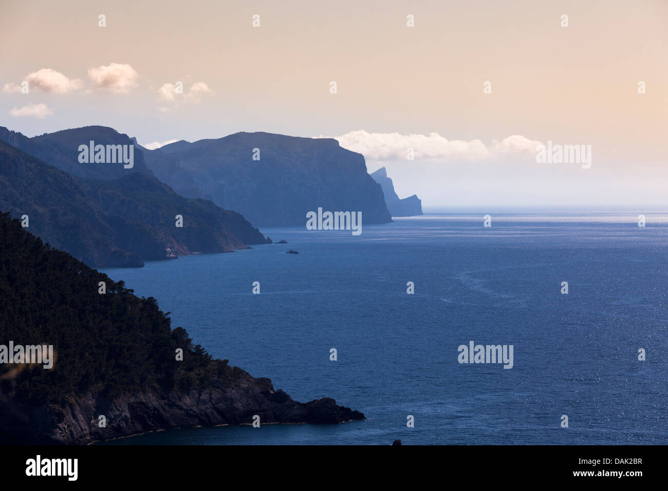 Spain, Mallorca, View of cliffs at Balearic Islands Stock Photo